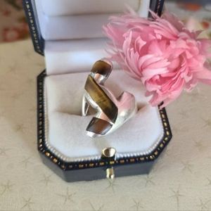 925 Tiger's Eye Abstract Ring
